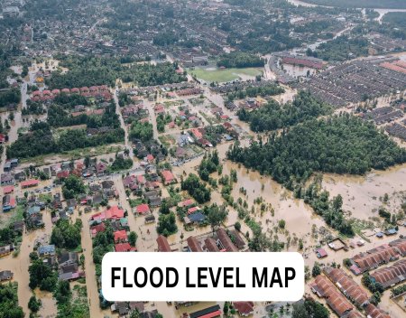 Flood level map