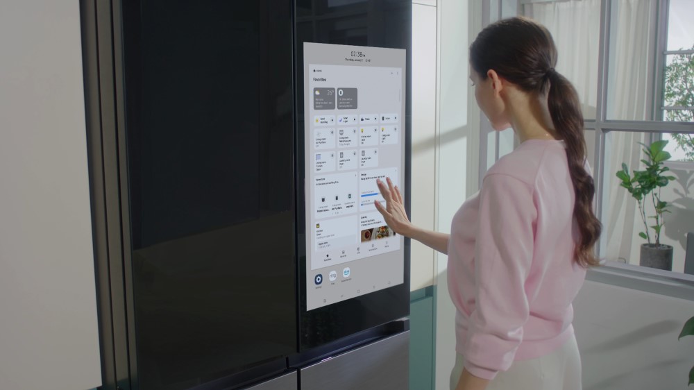 The new Samsung Bespoke 4-Door Flex Refrigerator with Family Hub